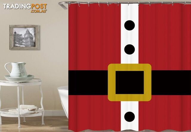 Santa Claus Belt Shower Curtain - Curtain - 7427045992597