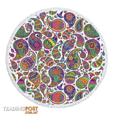 Colorful Paisley Beach Towel - Towel - 7427046343657