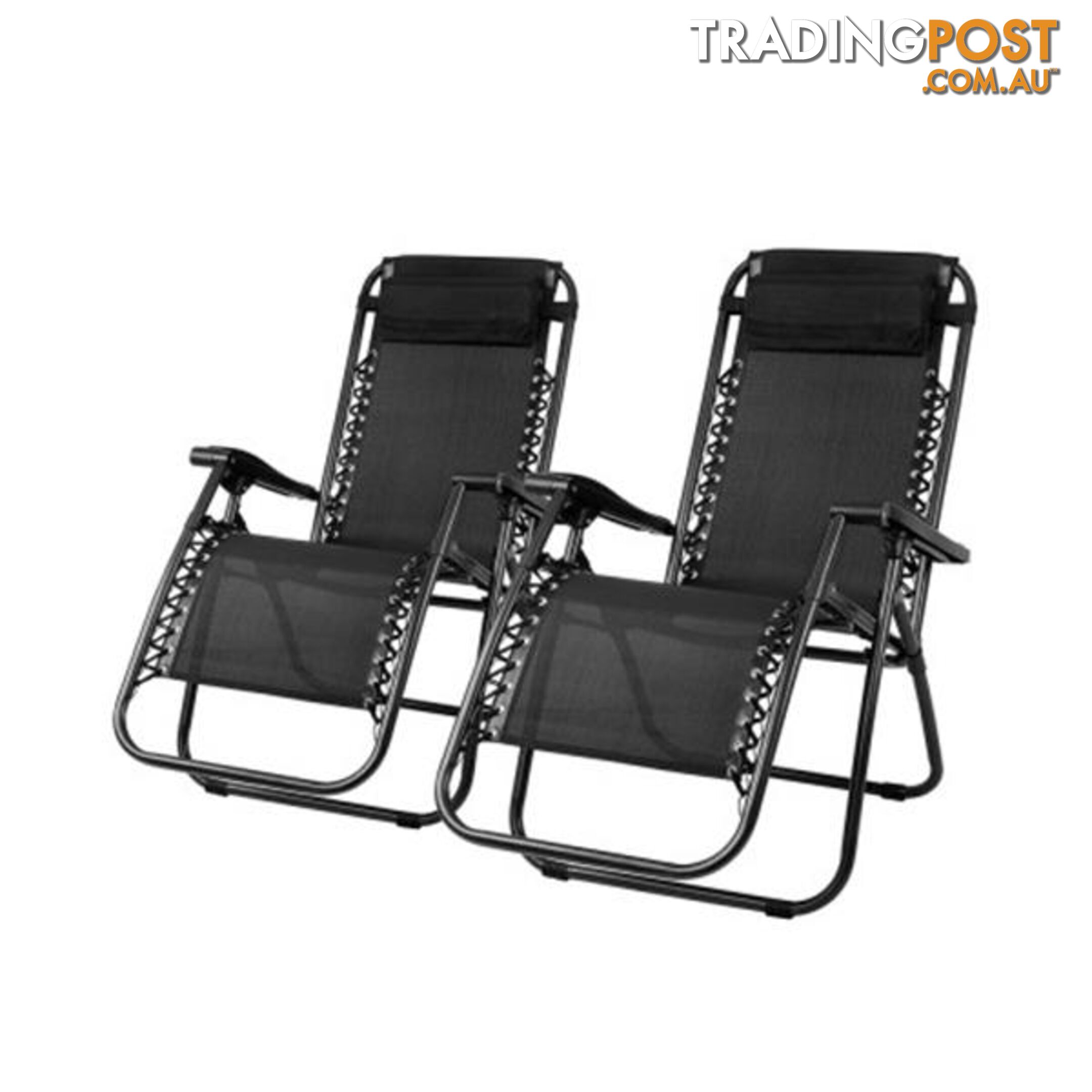 Gardeon 2Pc Zero Gravity Reclining Chairs Outdoor - Gardeon - 9355720026351