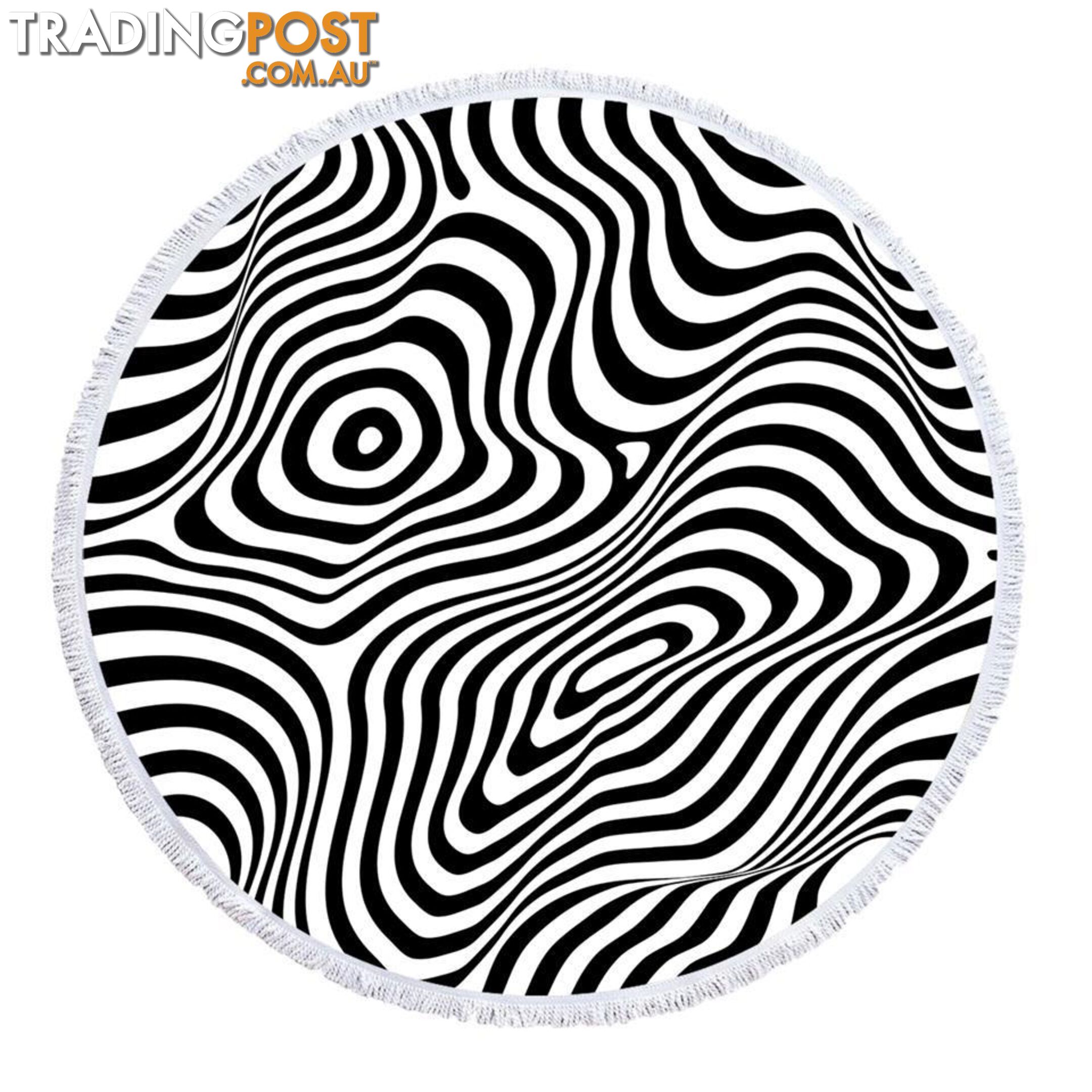 Zebra Illusion Beach Towel - Towel - 7427046341660