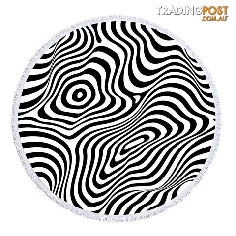 Zebra Illusion Beach Towel - Towel - 7427046341660