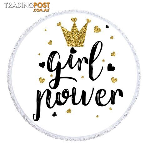 Crown Girl Power Beach Towel - Towel - 7427046343176