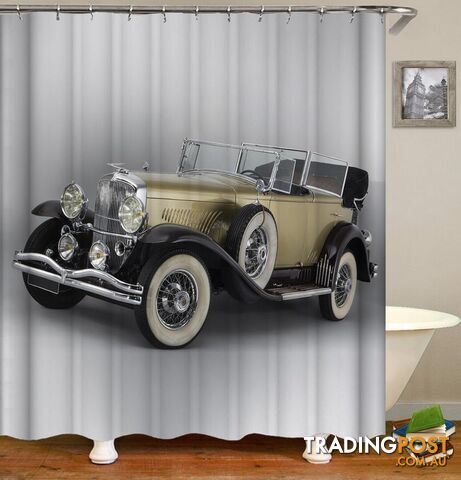 Classic Convertible Car Shower Curtain - Curtain - 7427045910713