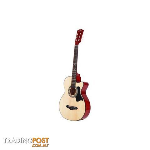 38 Inch Wooden Acoustic Guitar Natural Wood - Alpha - 7427005893193