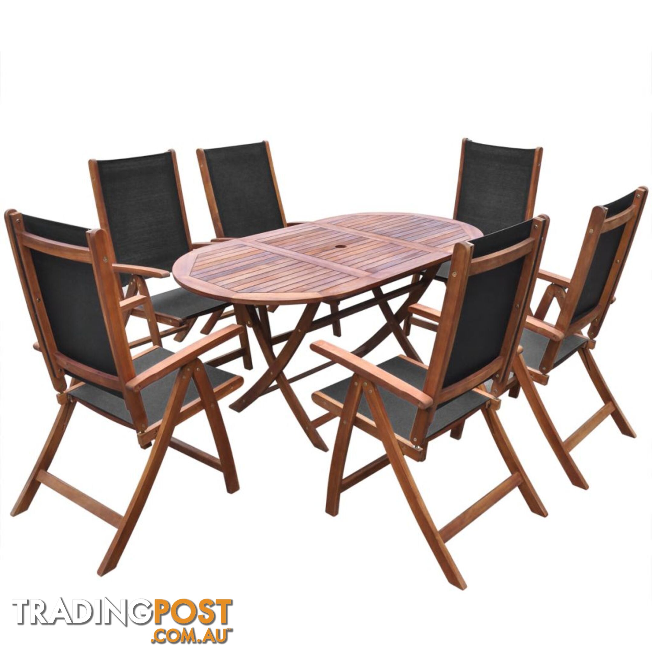 Acacia Wood Folding Outdoor Dining Set (7 Pcs) - Unbranded - 4326500416209