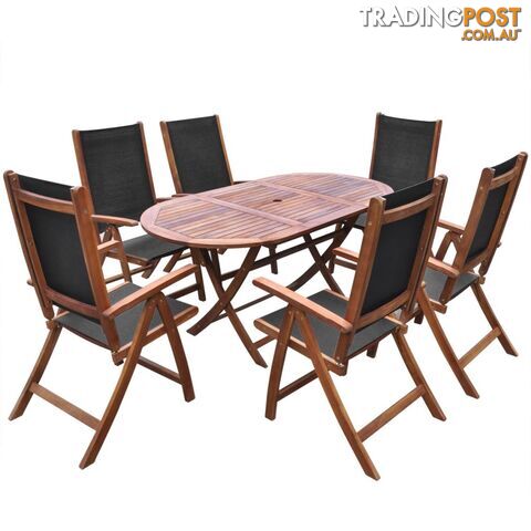 Acacia Wood Folding Outdoor Dining Set (7 Pcs) - Unbranded - 4326500416209