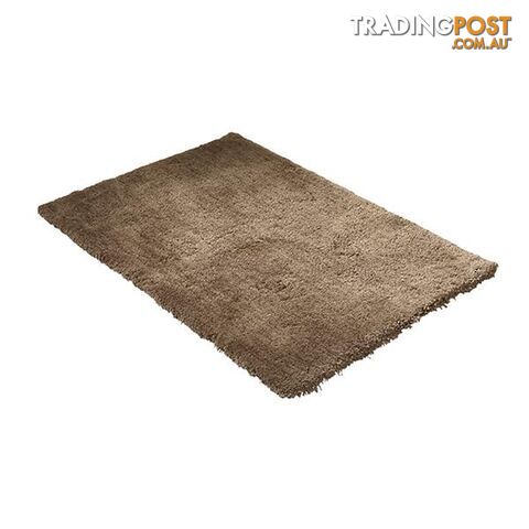 Ultra Soft Anti Slip Rectangle Plush Shaggy Floor Rug Carpet 120X170 Cm Taupe - Unbranded - 787976593469