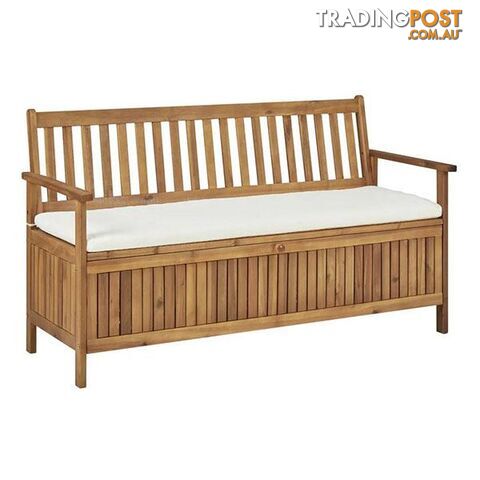 Storage Bench With Cushion 148 Cm Solid Acacia Wood - Unbranded - 8719883718903