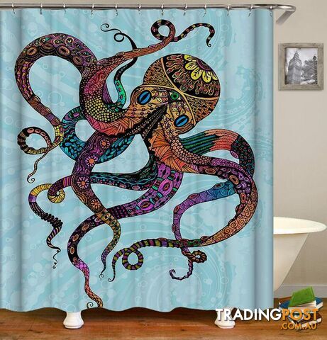 Crazy Colors Octopus Shower Curtain - Curtain - 7427045973688