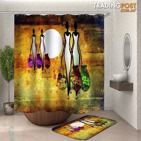 Artistic African Tribal Women Shower Curtain - Curtain - 7427046300124