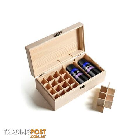 Essential Oil Storage Box Wooden 25 Slots Aromatherapy Container - Unbranded - 7427046183796