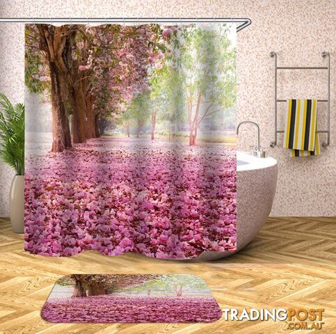 Pink Trees Avenue Shower Curtain - Curtain - 7427045939080