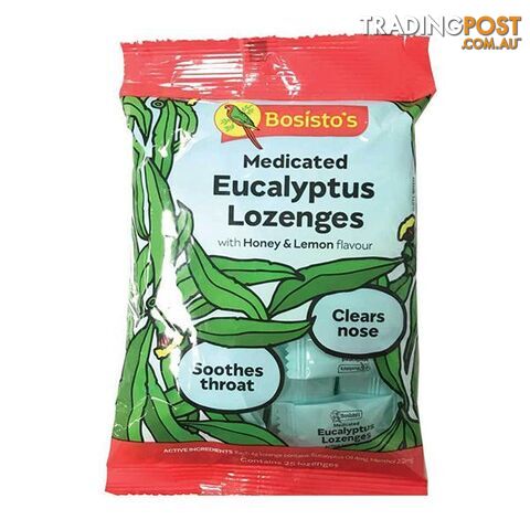 25 Medicated Lozenges Eucalyptus Honey Lemon Sore Throat Nose Drops - Unbranded - 787976618636