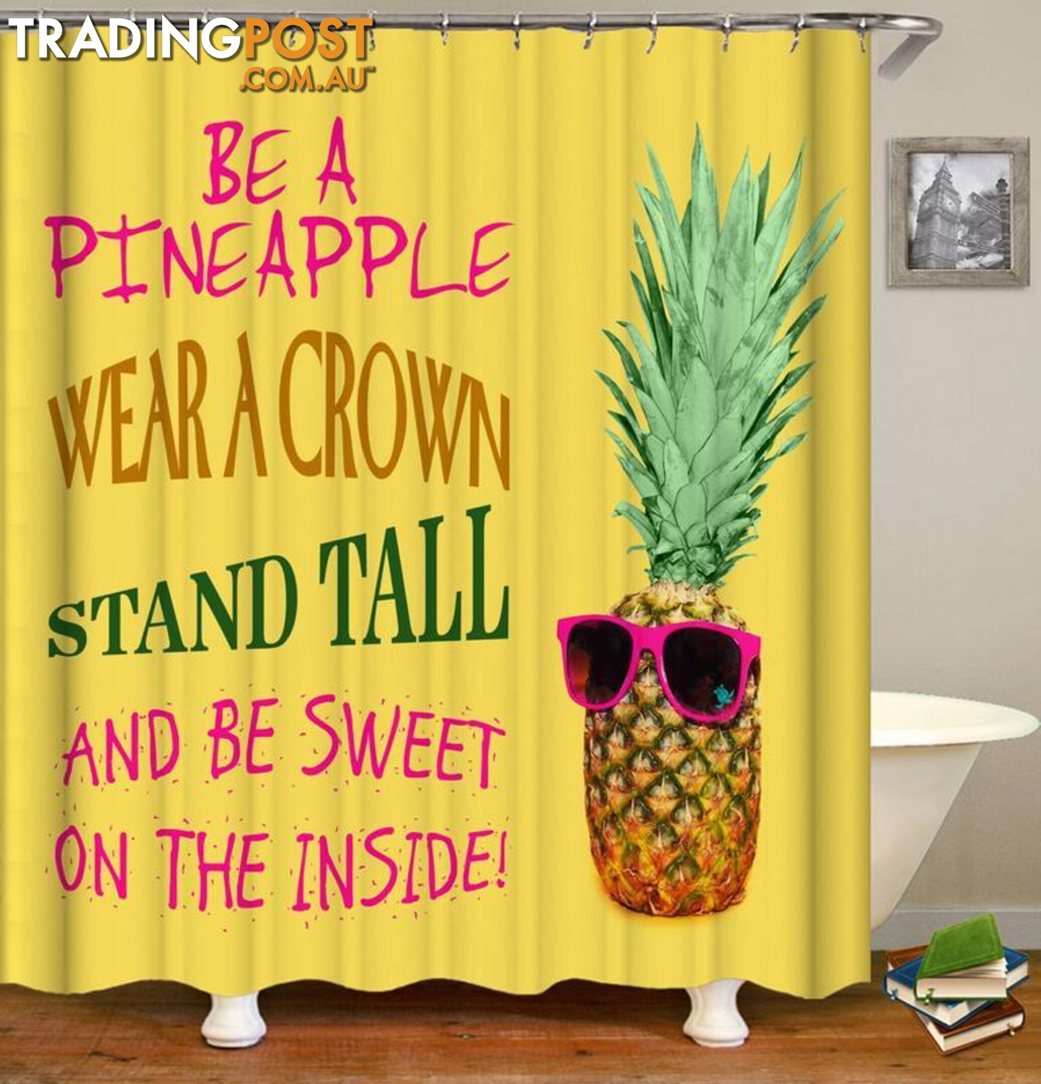 Be A Pineapple Shower Curtain - Curtain - 7427045966727