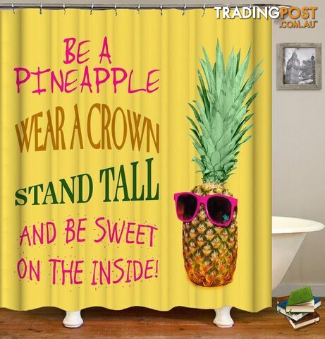 Be A Pineapple Shower Curtain - Curtain - 7427045966727