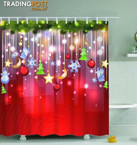 Christmas Ornaments Shower Curtain - Curtain - 7427045985322