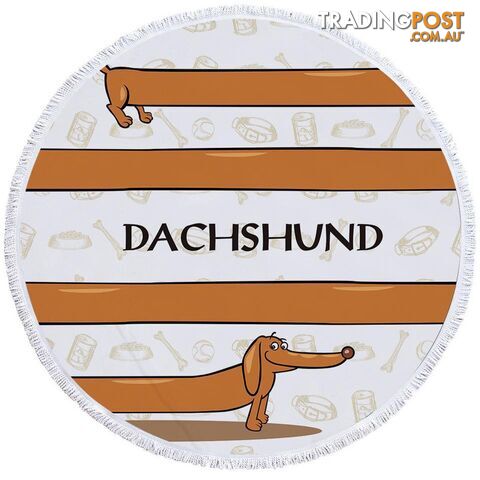 Dachshund Beach Towel - Towel - 7427046324212