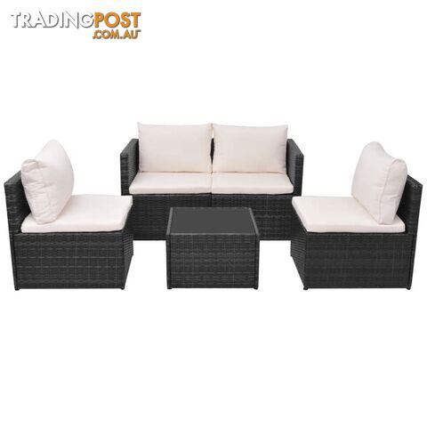 Garden Sofa Set Poly Rattan Black 13 Pieces - Unbranded - 9476062037963