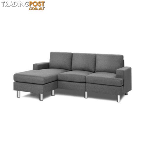 Sofa Lounge Set Couch Futon Corner Chaise Fabric 4 Seater Suite - Artiss - 9355720089684