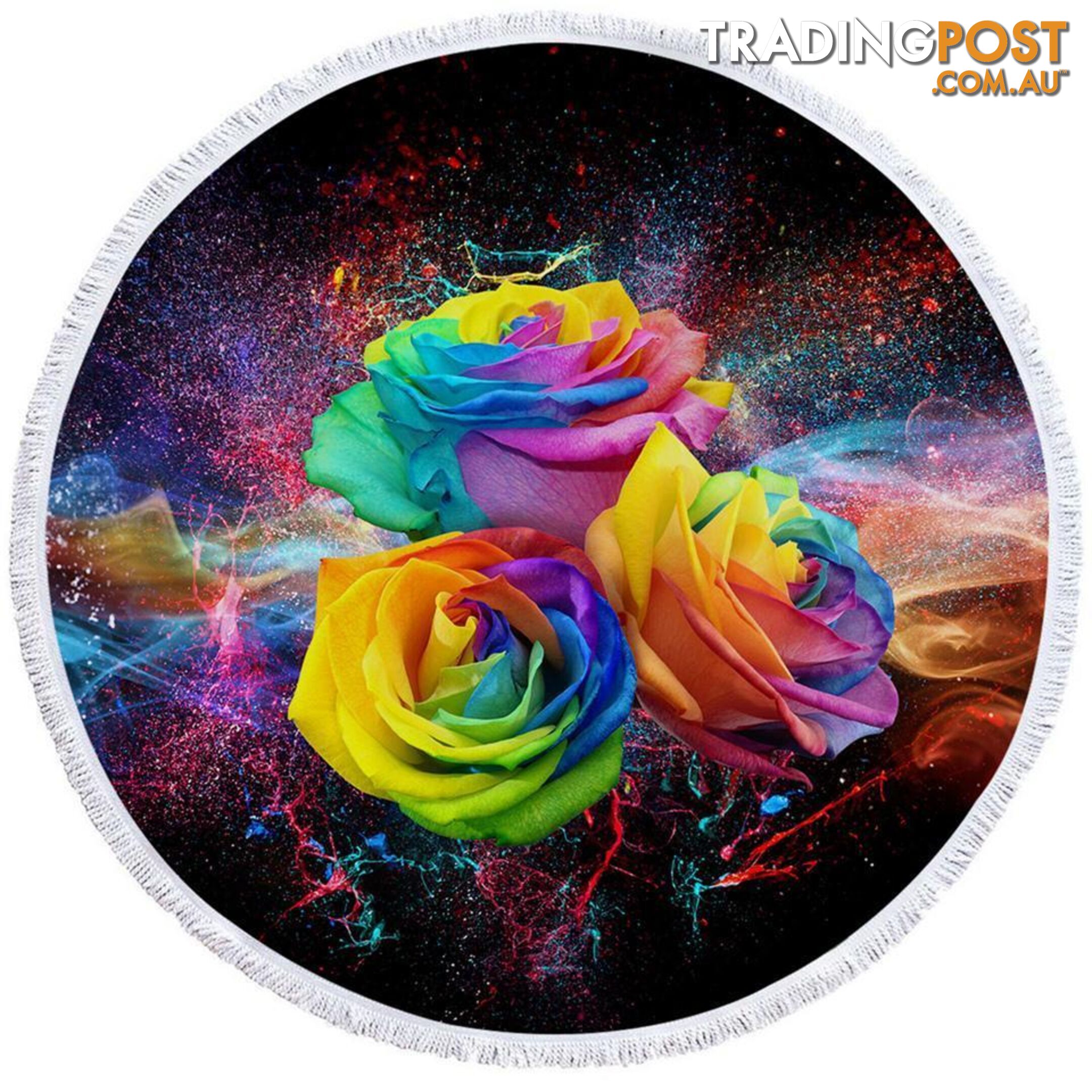 Colorful Roses Beach Towel - Towel - 7427046318150