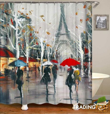 Art Painting Paris Shower Curtain - Curtain - 7427046131292