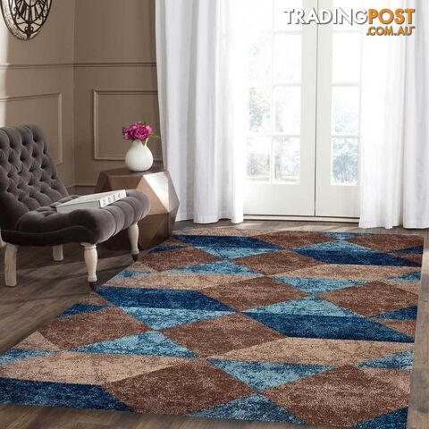 STUDIO Diamond BEIGE TEAL RUG - Unbranded - 787976578350