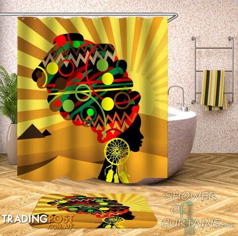 Multi Colored African Woman Shower Curtain - Curtain - 7427046230940