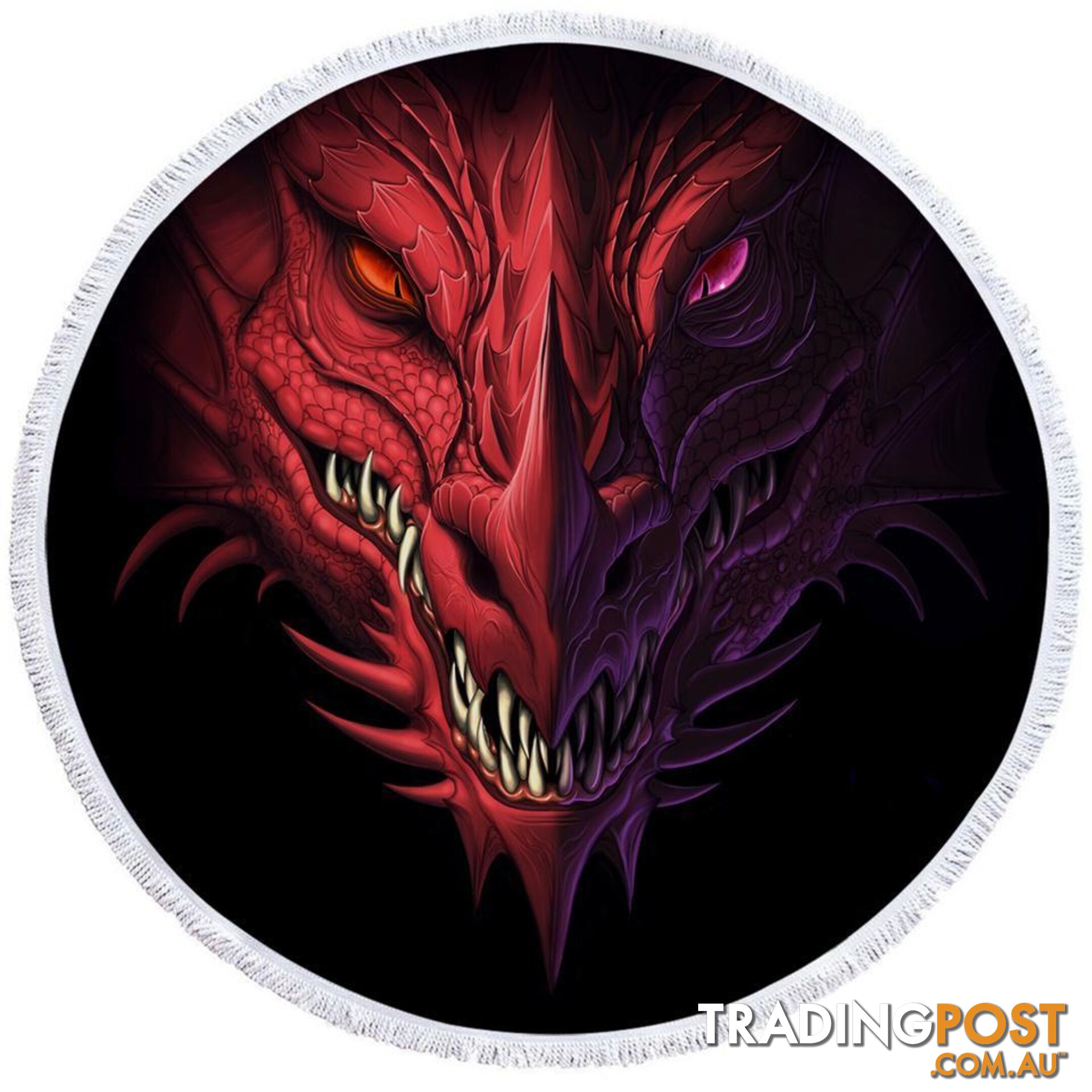 Scary Dragon Beach Towel - Towel - 7427046309790