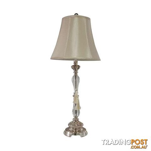 2 Felicienne Champagne Table Lamp With Cream Shade - Table Lamp - 7427046210690