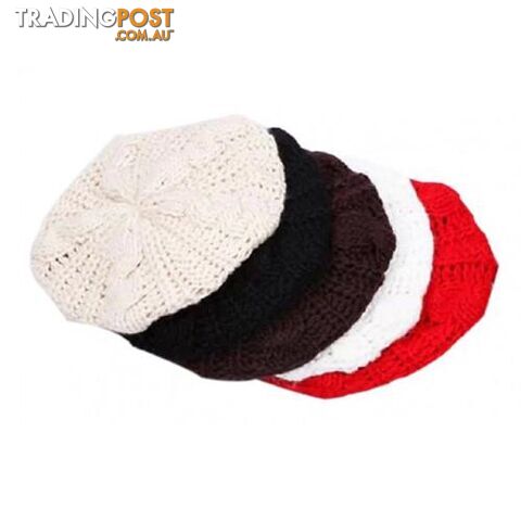 Chunky Knit Beret - Unbranded - 4326500403735