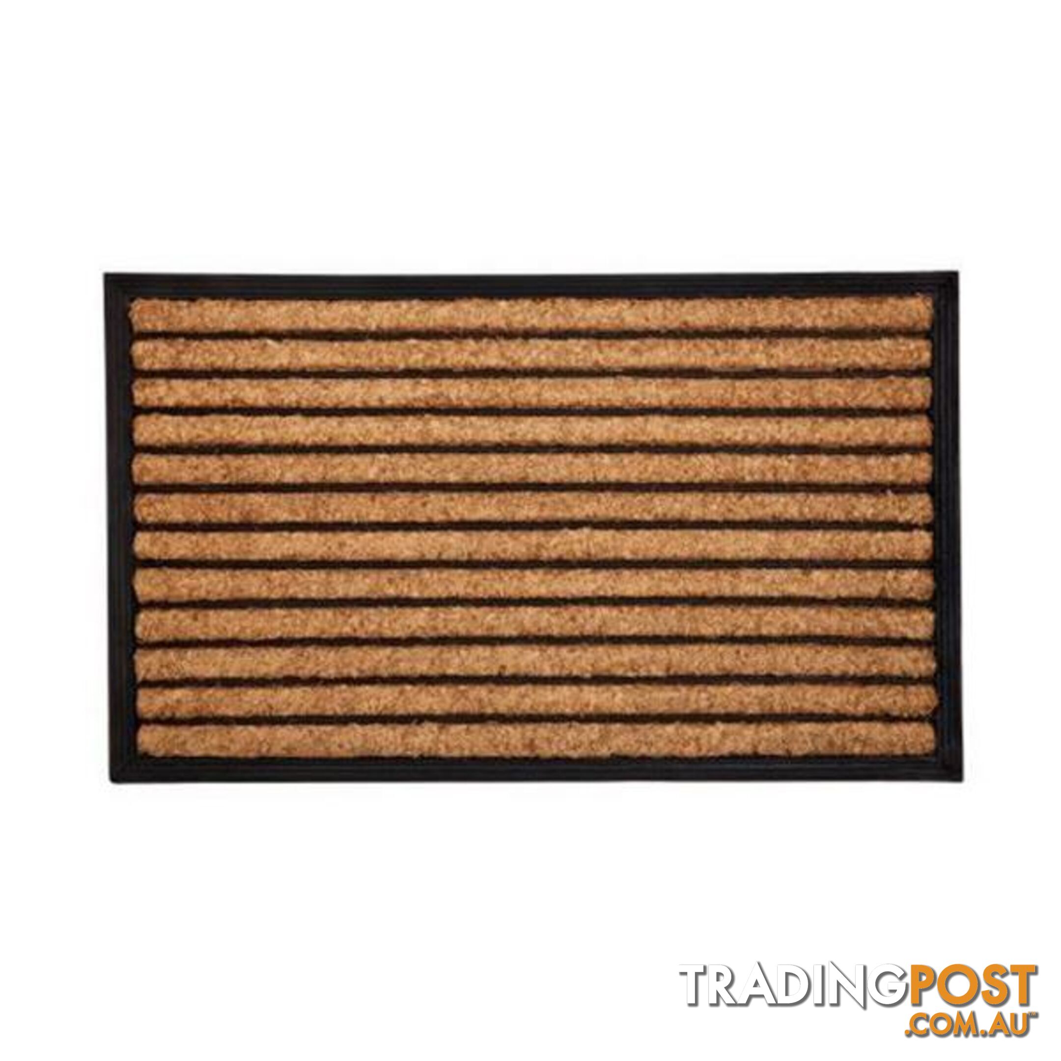 Stripes Rubber Bordered Coir Door Mat - Unbranded - 8901304508266