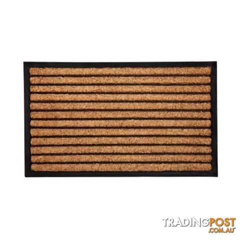 Stripes Rubber Bordered Coir Door Mat - Unbranded - 8901304508266