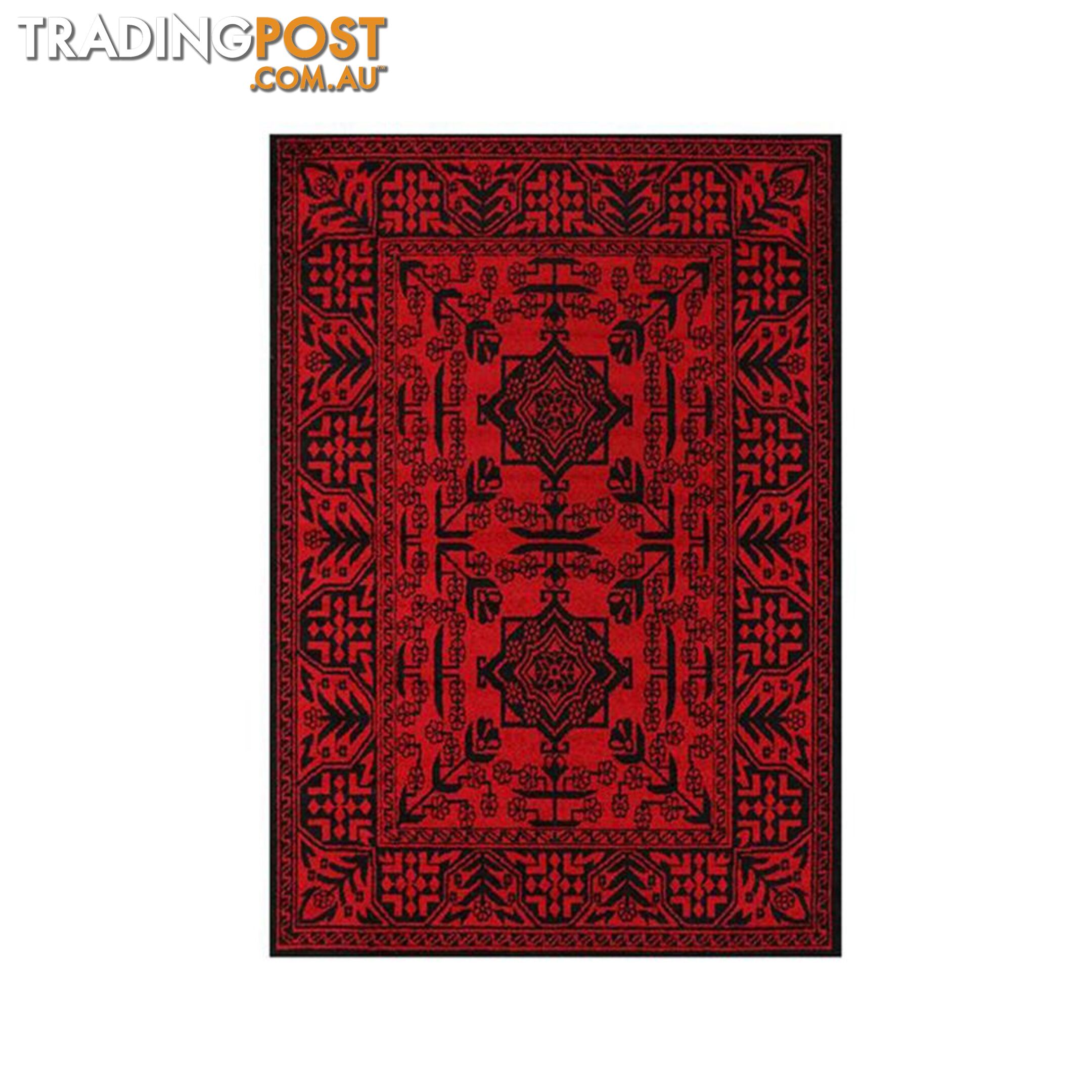 Tribute Red Traditional Afghan Rug - Unbranded - 9476062138127