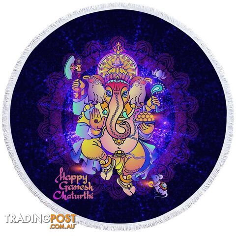 Space Ganesh Beach Towel - Towel - 7427046324724