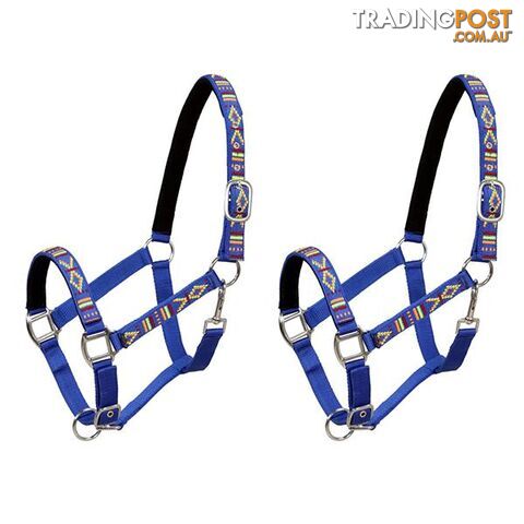 Head Collars 2 Pcs For Horse Nylon Size Cob - Head Collar - 787976575199