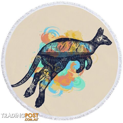 Nautical Kangaroo Beach Towel - Towel - 7427046340663