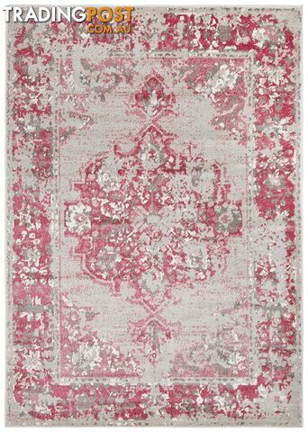 Alexa Transitional Grey Fuchsia Rug - Unbranded - 9375321848923