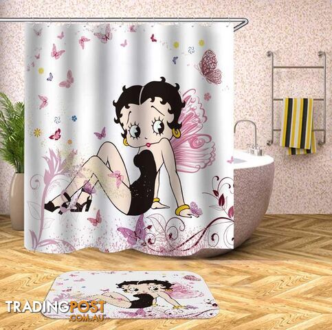 Betty Boop Butterflies Shower Curtain - Curtain - 7427046056588