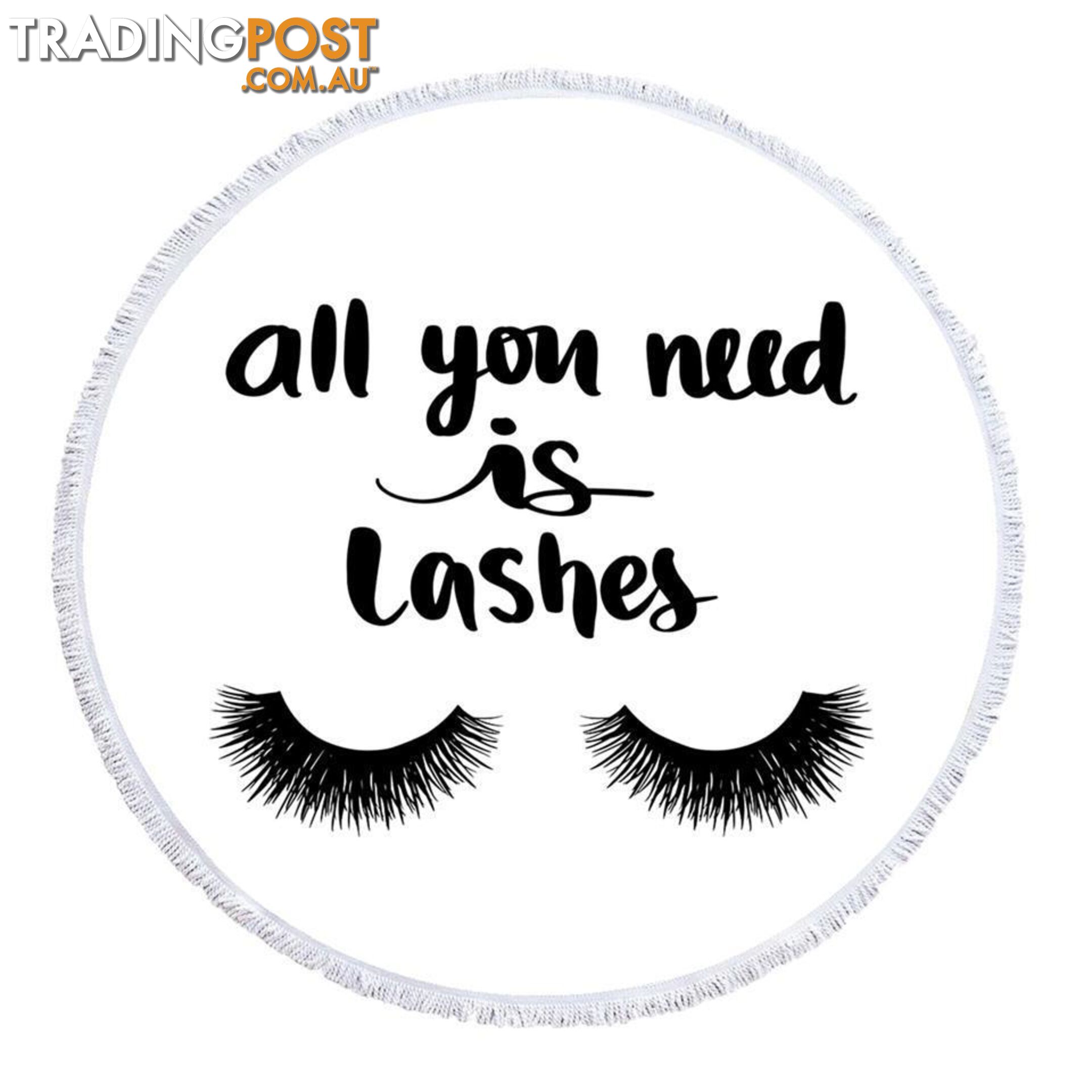 All You Need Is Lashes Beach Towel - Towel - 7427046334372