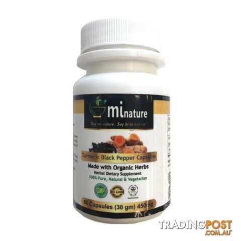 60 Minature 450Mg Turmeric Black Pepper Capsules - Minature - 9476062135133