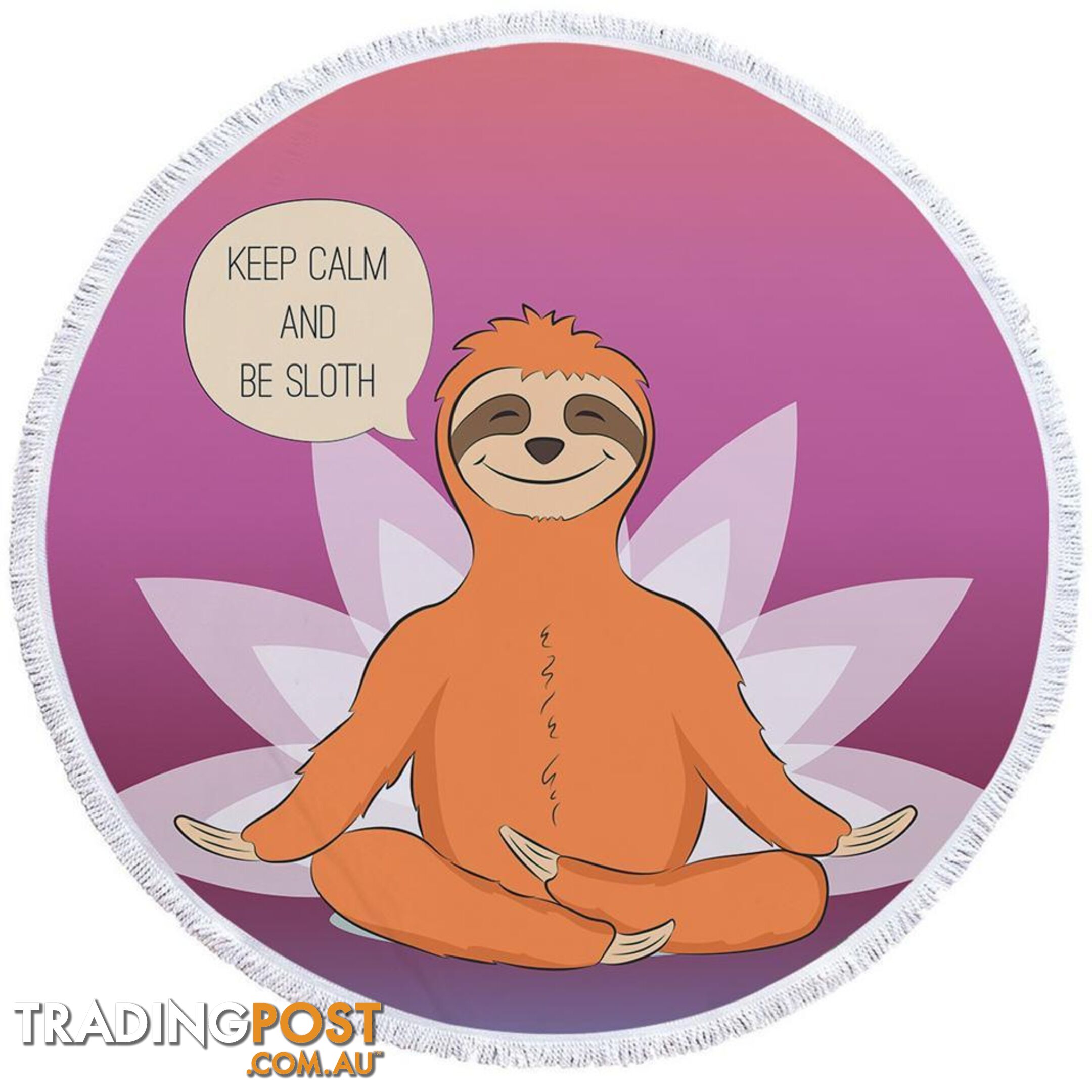 Calm Sloth Beach Towel - Towel - 7427046315272