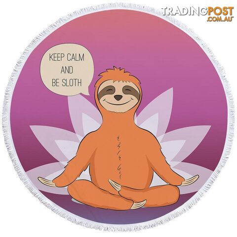 Calm Sloth Beach Towel - Towel - 7427046315272