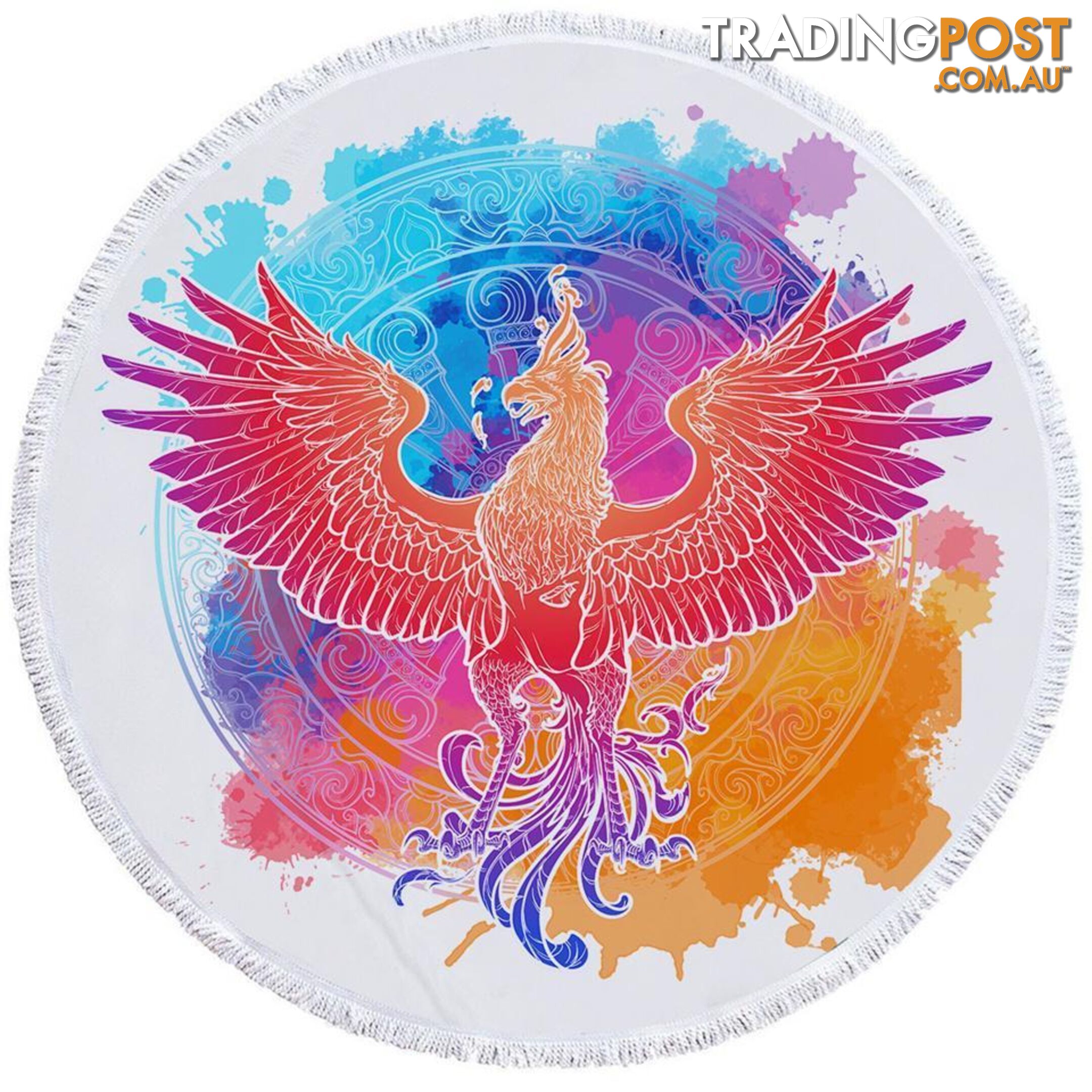 Fire Colors Eagle Beach Towel - Towel - 7427046306010