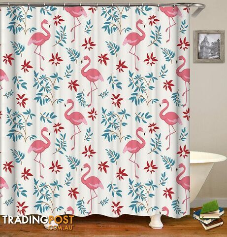 Flamingo Pattern Shower Curtain - Curtain - 7427046014212