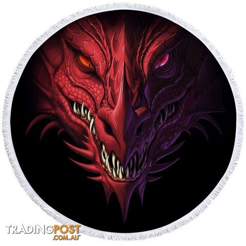 Scary Dragon Beach Towel - Towel - 7427046309806