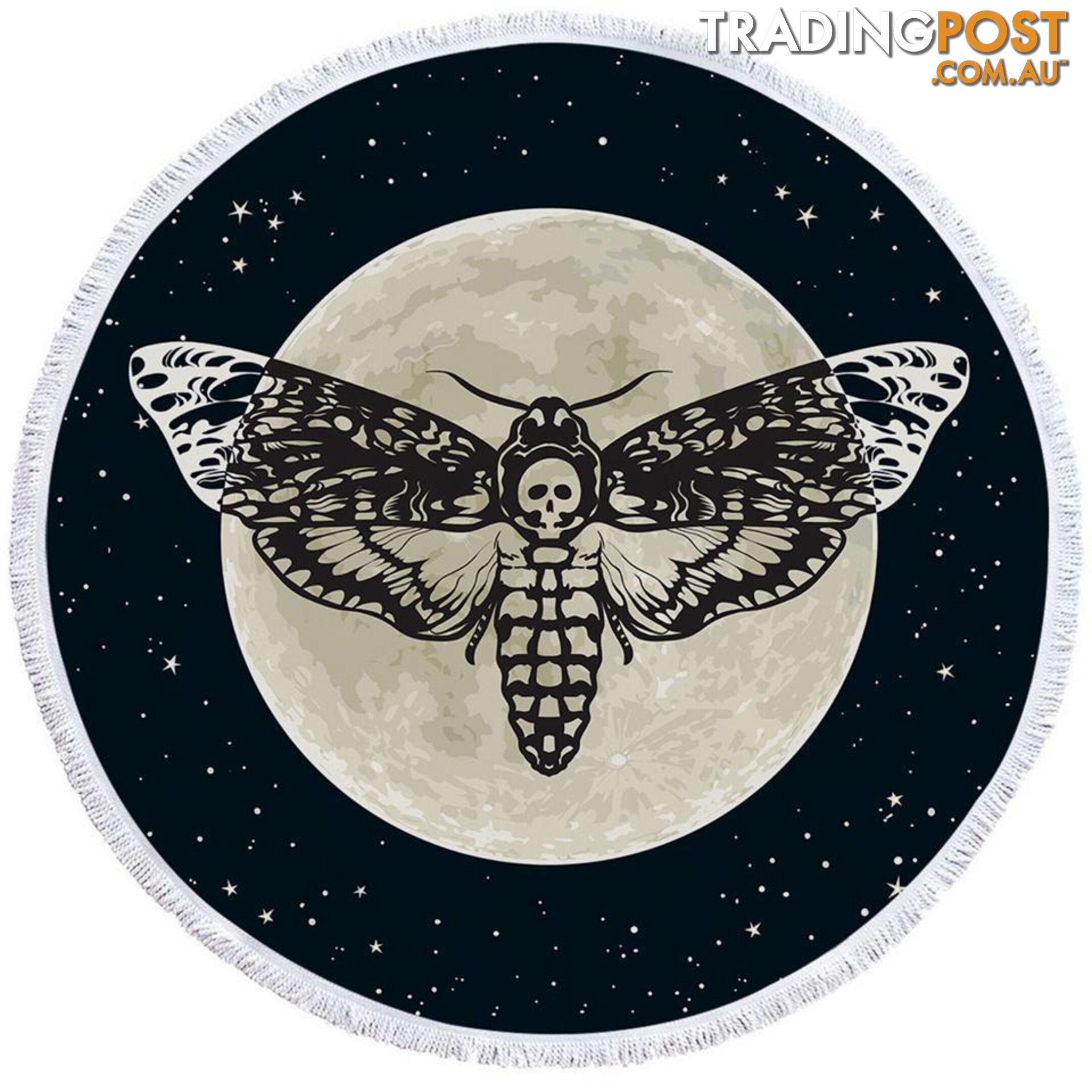 Moon Moth Beach Towel - Towel - 7427046307550