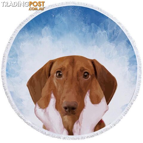 Painted Cute Dog Beach Towel - Towel - 7427046318228