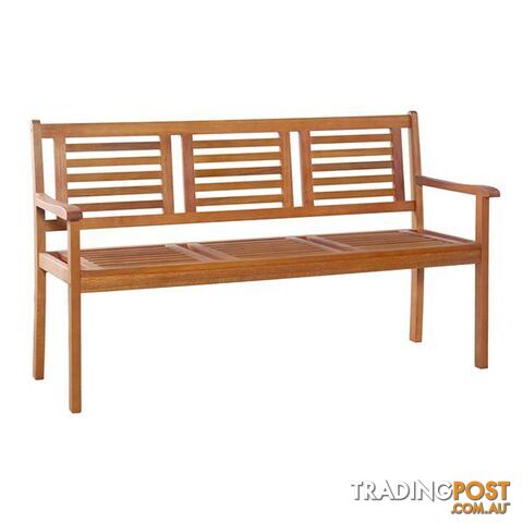 3 Seater Garden Bench 150 Cm Solid Eucalyptus Wood - Unbranded - 7427046256841