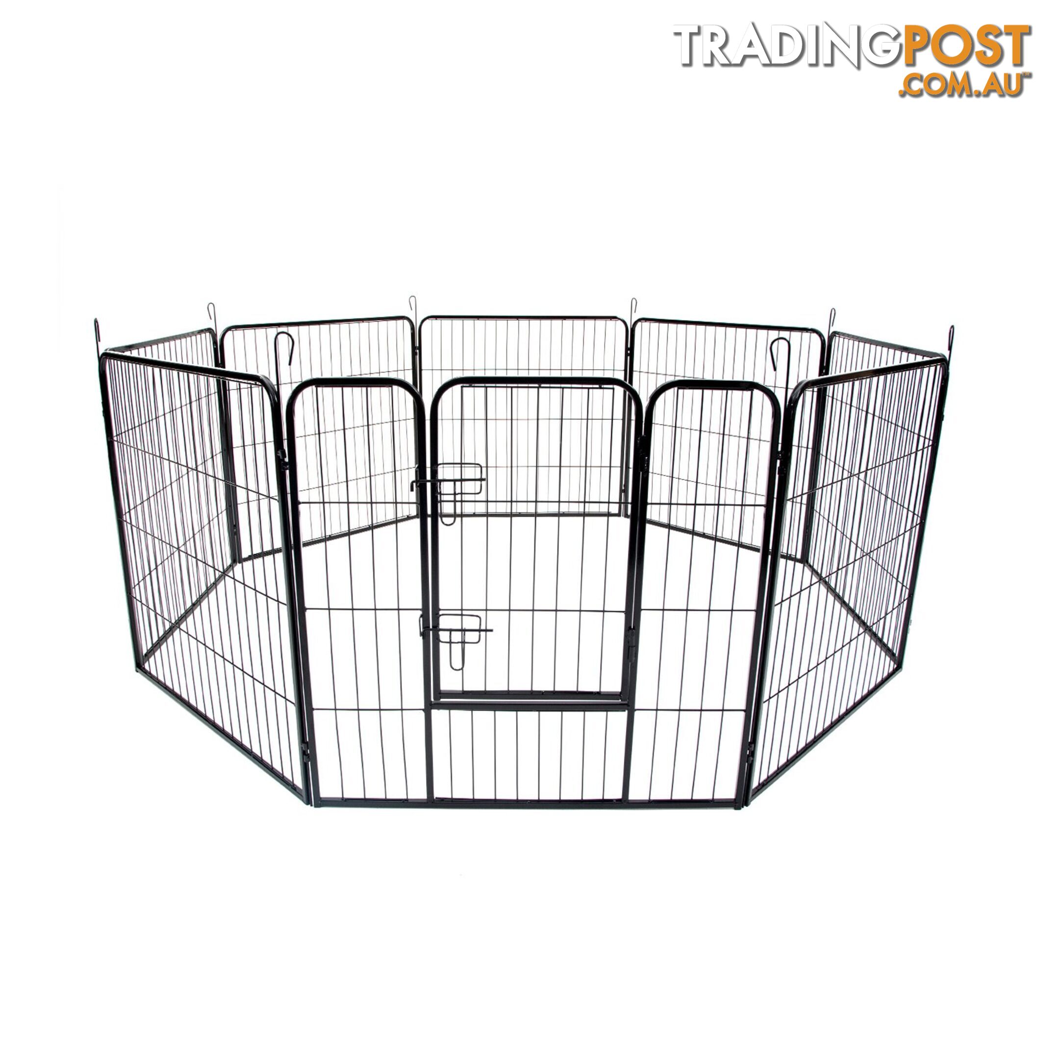 8 Heavy Duty Panel Foldable Pet Playpen 32" - Unbranded - 9352338004481