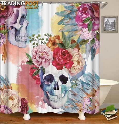 Art Painting Skulls Shower Curtain - Curtain - 7427046043922